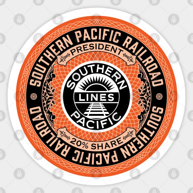 Southern Pacific Railroad (18XX Style) Sticker by Railroad 18XX Designs